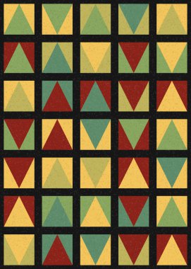 Soyut Geometrik Desen üretken hesaplama sanatı çizimi 