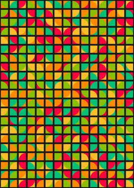 Soyut Geometrik Desen üretken hesaplama sanatı çizimi