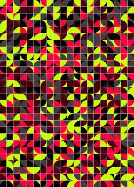 Soyut Geometrik Desen üretken hesaplama sanatı çizimi