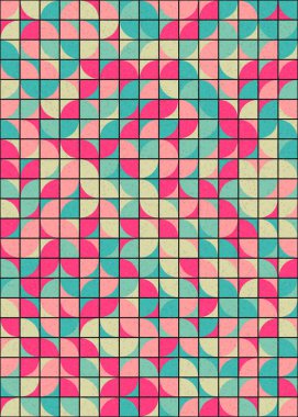 Soyut Geometrik Desen üretken hesaplama sanatı çizimi