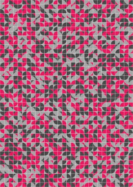 Soyut Geometrik Desen üretken hesaplama sanatı çizimi