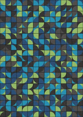 Soyut Geometrik Desen üretken hesaplama sanatı çizimi