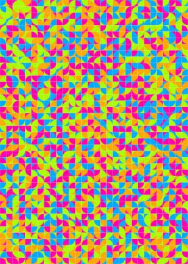 Soyut Geometrik Desen üretken hesaplama sanatı çizimi