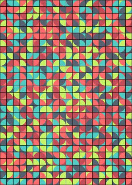 Soyut Geometrik Desen üretken hesaplama sanatı çizimi