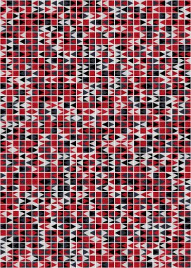 Soyut Geometrik Desen üretken hesaplama sanatı çizimi