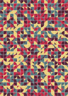 Soyut Geometrik Desen üretken hesaplama sanatı çizimi