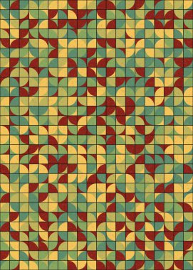 Soyut Geometrik Desen üretken hesaplama sanatı çizimi