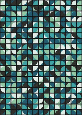 Soyut Geometrik Desen üretken hesaplama sanatı çizimi