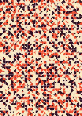 Soyut Geometrik Desen üretken hesaplama sanatı çizimi