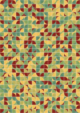 Soyut Geometrik Desen üretken hesaplama sanatı çizimi