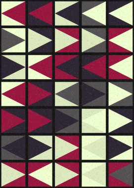 Soyut Geometrik Desen üretken hesaplama sanatı çizimi 