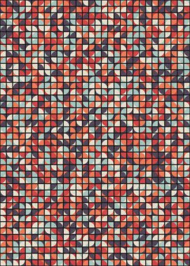 Soyut Geometrik Desen üretken hesaplama sanatı çizimi