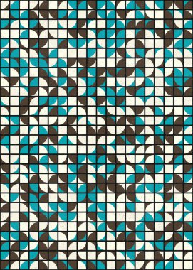 Soyut Geometrik Desen üretken hesaplama sanatı çizimi