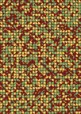 Soyut Geometrik Desen üretken hesaplama sanatı çizimi