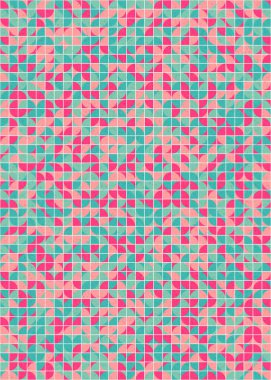 Soyut Geometrik Desen üretken hesaplama sanatı çizimi