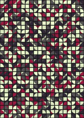 Soyut Geometrik Desen üretken hesaplama sanatı çizimi