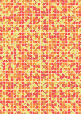 Soyut Geometrik Desen üretken hesaplama sanatı çizimi