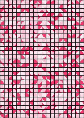 Soyut Geometrik Desen üretken hesaplama sanatı çizimi