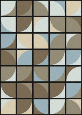 Soyut Geometrik Desen üretken hesaplama sanatı çizimi