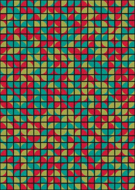 Soyut Geometrik Desen üretken hesaplama sanatı çizimi