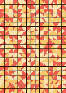 Soyut Geometrik Desen üretken hesaplama sanatı çizimi