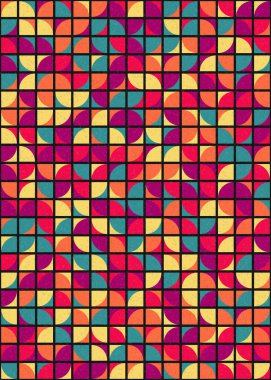 Soyut Geometrik Desen üretken hesaplama sanatı çizimi