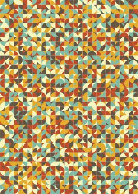 Soyut Geometrik Desen üretken hesaplama sanatı çizimi