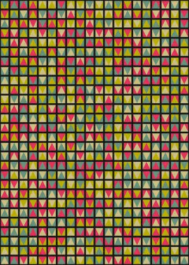 Soyut Geometrik Desen üretken hesaplama sanatı çizimi 
