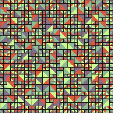 Soyut Geometrik Desen üretken hesaplama sanatı çizimi