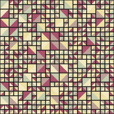 Soyut Geometrik Desen üretken hesaplama sanatı çizimi