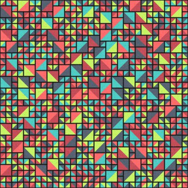 Soyut Geometrik Desen üretken hesaplama sanatı çizimi