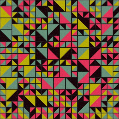 Soyut Geometrik Desen üretken hesaplama sanatı çizimi