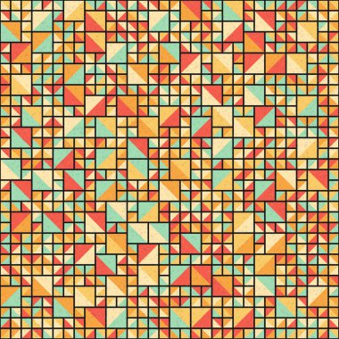 Soyut Geometrik Desen üretken hesaplama sanatı çizimi