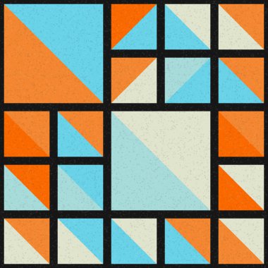 Soyut Geometrik Desen üretken hesaplama sanatı çizimi