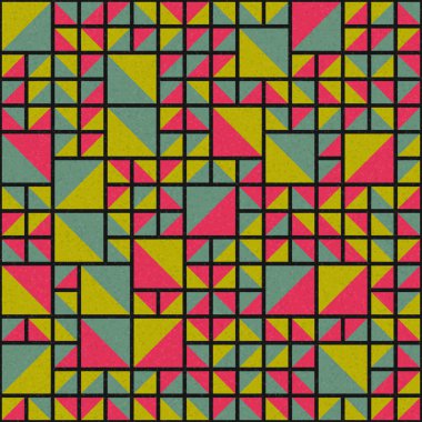 Soyut Geometrik Desen üretken hesaplama sanatı çizimi