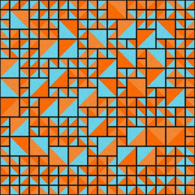 Soyut Geometrik Desen üretken hesaplama sanatı çizimi