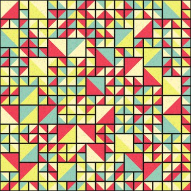 Soyut Geometrik Desen üretken hesaplama sanatı çizimi