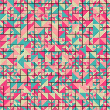 Soyut Geometrik Desen üretken hesaplama sanatı çizimi