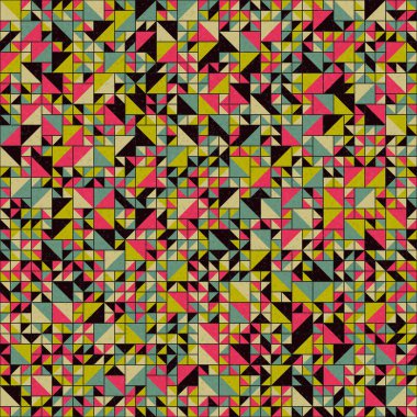 Soyut Geometrik Desen üretken hesaplama sanatı çizimi