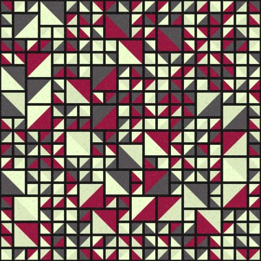 Soyut Geometrik Desen üretken hesaplama sanatı çizimi