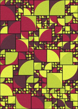 Soyut Geometrik Desen üretken hesaplama sanatı çizimi