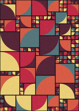 Soyut Geometrik Desen üretken hesaplama sanatı çizimi