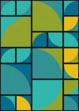 Soyut Geometrik Desen üretken hesaplama sanatı çizimi