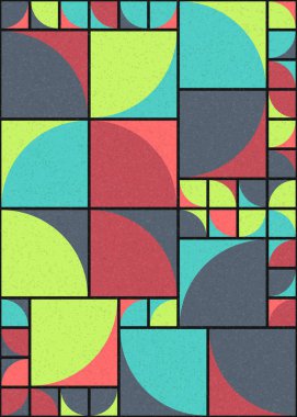 Soyut Geometrik Desen üretken hesaplama sanatı çizimi