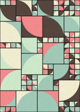 Soyut Geometrik Desen üretken hesaplama sanatı çizimi