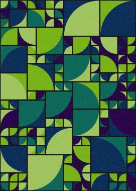 Soyut Geometrik Desen üretken hesaplama sanatı çizimi