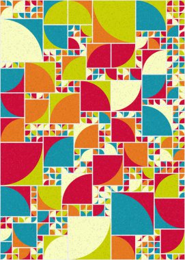 Soyut Geometrik Desen üretken hesaplama sanatı çizimi