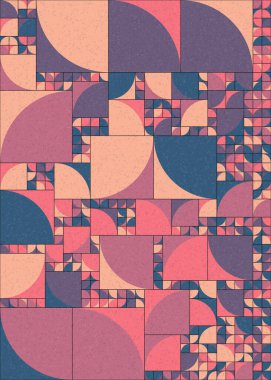 Soyut Geometrik Desen üretken hesaplama sanatı çizimi