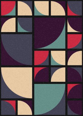 Soyut Geometrik Desen üretken hesaplama sanatı çizimi