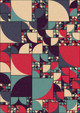 Soyut Geometrik Desen üretken hesaplama sanatı çizimi